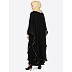 Double layered Kaftan abaya- Black